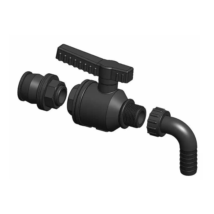 IBC 1" Ventil med 20 mm Ø slanganslutning